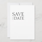 モノグラムのモダンな結婚式 セーブザデート (裏面)