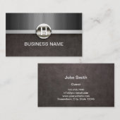 モノグラムのモダンな革及び金属のプロフェッショナル 名刺 (正面/裏面)