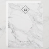 モノグラムのモダンの大理石 レターヘッド (正面/裏面)
