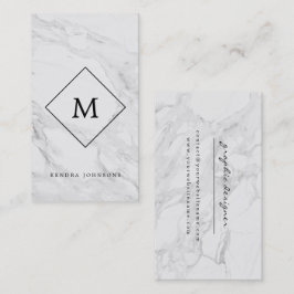 モノグラムのモダンの大理石 名刺