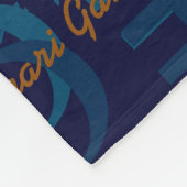 モノグラムのモダンイニシャルと名前の照合 フリースブランケット (角)