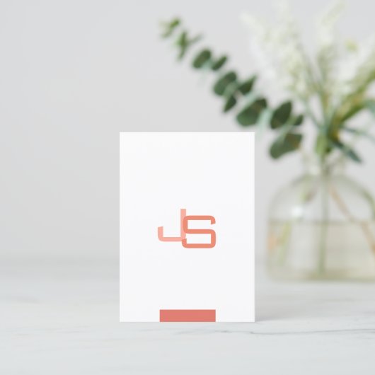 モノグラムのモダンエレガントトレンディーテンプレート 名刺 (スタンド正面)