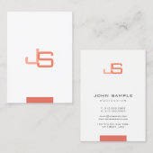 モノグラムのモダンエレガントトレンディーテンプレート 名刺 (正面/裏面)