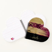 モノグラムのモダンエレガントハート ノートブック (内部)