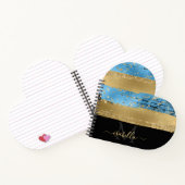 モノグラムのモダンエレガントハート ノートブック (内部)