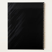 モノグラムのモダンカスタム銀グリッター事業  プランナー手帳 (裏面)