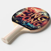 モノグラムのモダンカラフルプロフェッショナル 卓球ラケット (正面アングル)