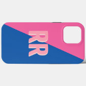 モノグラムのモダンカラフル Case-Mate iPhoneケース (裏面 (横))