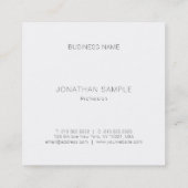 モノグラムのモダンシンプルプロフェッショナルエレガント スクエア名刺 (裏面)