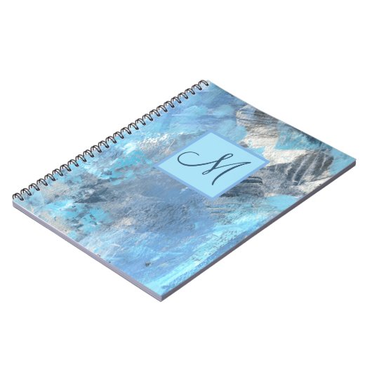 モノグラムのモダンパーソナライズされたJournalノートブック ノートブック (左側)