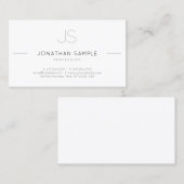 モノグラムのモダンプロフェッショナルお洒落テンプレート 名刺 (正面/裏面)