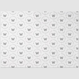 モノグラムのモダンミニマル白 薄葉紙