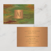 モノグラムのモダンユニーク抽象芸術 名刺 (正面/裏面)