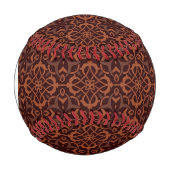 モノグラムのモダン民族幾何学模様 野球ボール (正面)