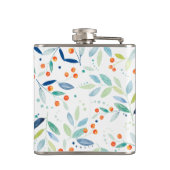 モノグラムのモダン水彩植物模様 フラスク (裏面)