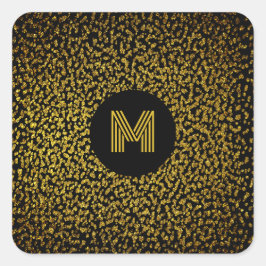 モノグラムのモダン金網黒 スクエアシール