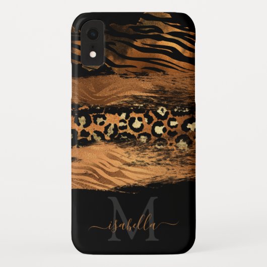 モノグラムのモダン銅 Case-Mate iPhoneケース (裏面)