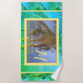 モノグラムのヤシの木N.J.ビーチタオル ビーチタオル (正面)