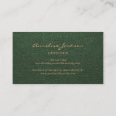 モノグラムのユニーク金ゴールド 名刺 (裏面)