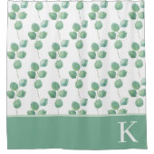 モノグラムのユーカリシャワーカーテン シャワーカーテン (正面)