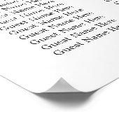 モノグラムのユーカリ結婚グリネリーの座席表 ポスター (角)