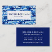 モノグラムのヨシキリザメパターン 名刺 (正面/裏面)