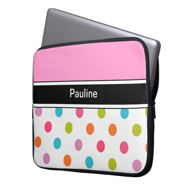 モノグラムのラップトップの箱 ラップトップスリーブ (正面左)