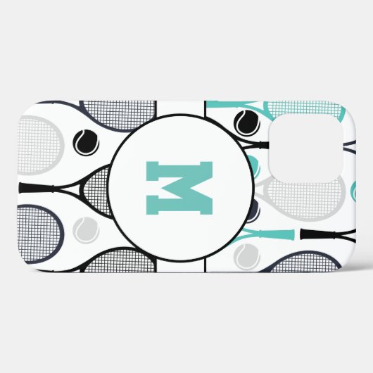 モノグラムのレタープレイヤー名テニパーソナライズされたス Case-Mate iPhoneケース (裏面 (横))