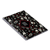 モノグラムのレトロ重金属 ノートブック (右側)