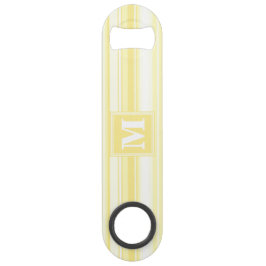 モノグラムのレモンイエローストライプ スピード栓抜き