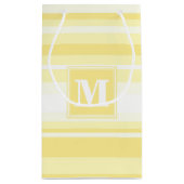 モノグラムのレモンイエローストライプ スモールペーパーバッグ (裏面)