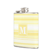 モノグラムのレモンイエローストライプ フラスク (左)