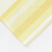 モノグラムのレモンイエローストライプ フリースブランケット (角)