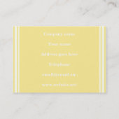 モノグラムのレモンイエローストライプ 名刺 (裏面)