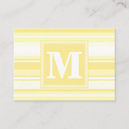 モノグラムのレモンイエローストライプ 名刺