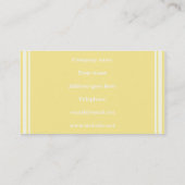 モノグラムのレモンイエローストライプ 名刺 (裏面)