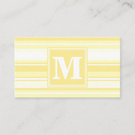 モノグラムのレモンイエローストライプ 名刺