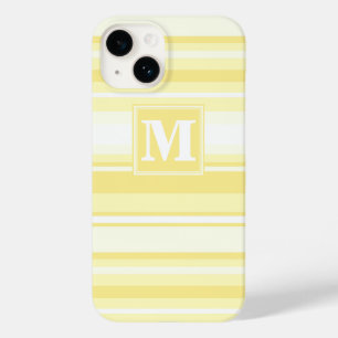 モノグラムのレモンイエローストライプ Case-Mate iPhone 14ケース