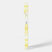 モノグラムのレモンイエローストライプ Case-Mate iPhoneケース (裏面 / 左)