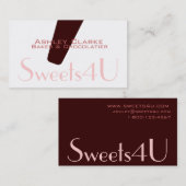 モノグラムのロゴのベーカリーの名刺 名刺 (正面/裏面)