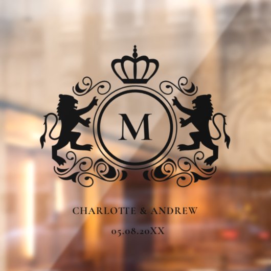 モノグラムのロゴ、クレスト、ライオ結婚ン ウィンドウサイン (シート2)