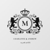 モノグラムのロゴ、クレスト、ライオ結婚ン ウィンドウサイン (シート)