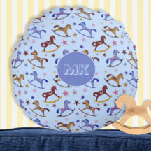 モノグラムのロッキングウマとスターパターン