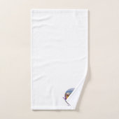 モノグラムのワインボトルラベンダー タオルセット (ハンドタオル)