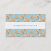 モノグラムのヴィンテージのスタイルの貝殻パターン 名刺 (裏面)