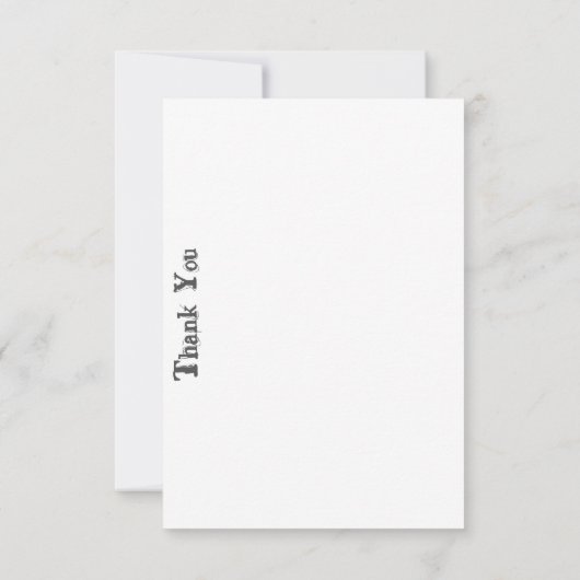 モノグラムのヴィンテージグレーフローラ |ありがとうございます サンキューカード (裏面)