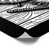 モノグラムのヴィンテージライターのテーマカラー ポスター (角)