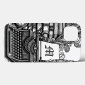 モノグラムのヴィンテージライターのテーマカラー Case-Mate iPhoneケース (裏面 (横))