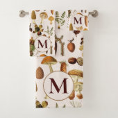 モノグラムのヴィンテージ松の森の宝物模様 バスタオルセット (インサイチュ)