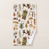 モノグラムのヴィンテージ松の森の宝物模様 バスタオルセット (ハンドタオル)